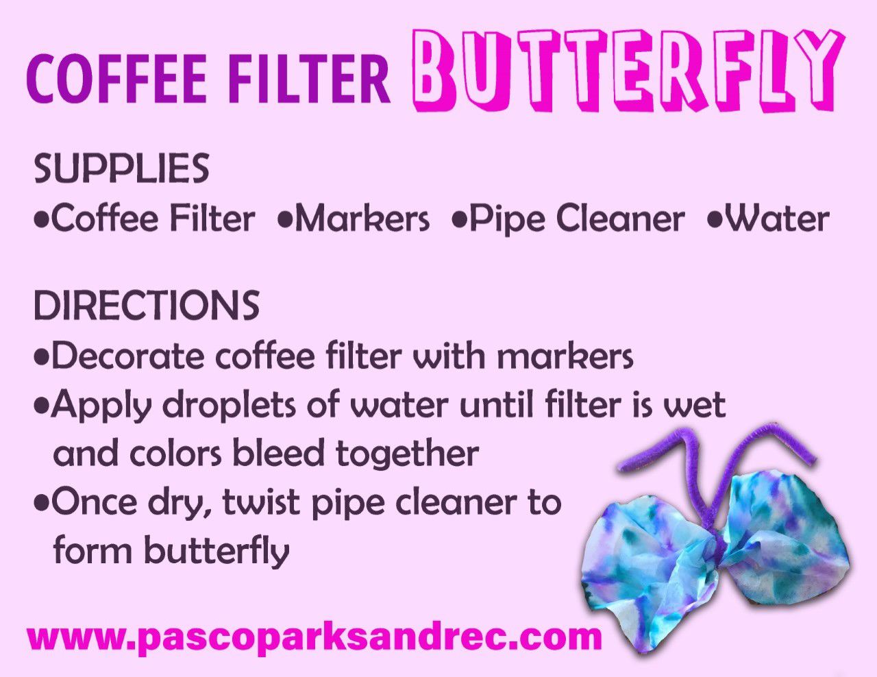 Coffee Filter Butterfly